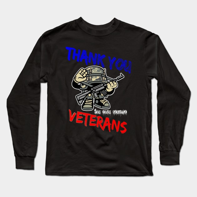 Thank you for your service vets Long Sleeve T-Shirt by Motivashion19